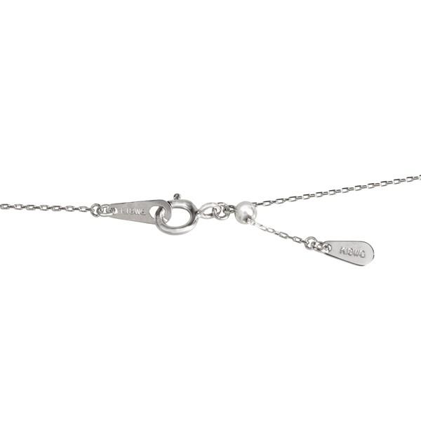 ウォーターオパール ネックレス K18ホワイトゴールド マーキス 8mm*4mm 10月誕生石 プレゼント クレサンベール 京セラの画像