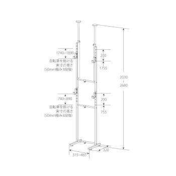 限定製作 ｌ予約品ｌ ツッパリ自転車ラック Sb 01 Wh 室内 タワー型 2台 魅了 Studiostodulky Cz