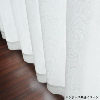 日本製 涼しや 省エネ 高機能 防炎加工 花柄 ミラーレースカーテン 