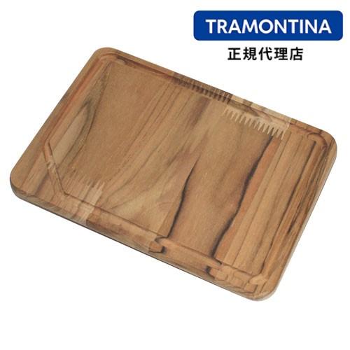 TRAMONTINA 木製 バーベキューボード 溝付き チーク 28cm×19.5cm トラモンティーナ｜kyodai