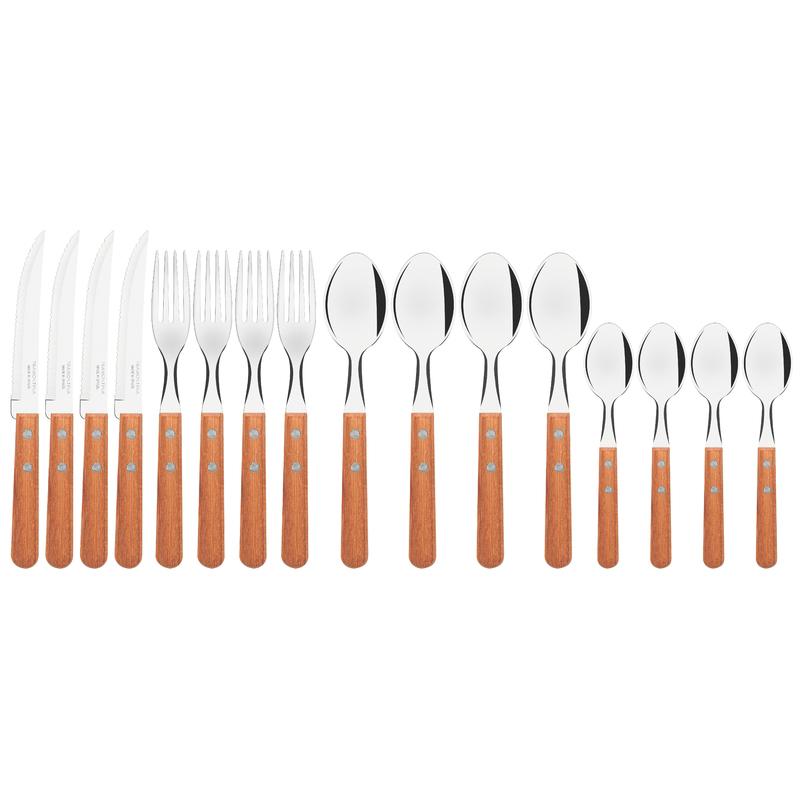 よしえ TRAMONTINA 軽量カトラリー16点入り2個セット TRAMONTINA 軽量