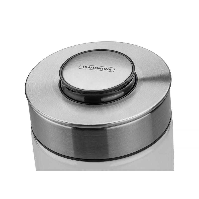 TRAMONTINA 密閉 フードストッカー (ガラス容器・ステンレス蓋) 5個