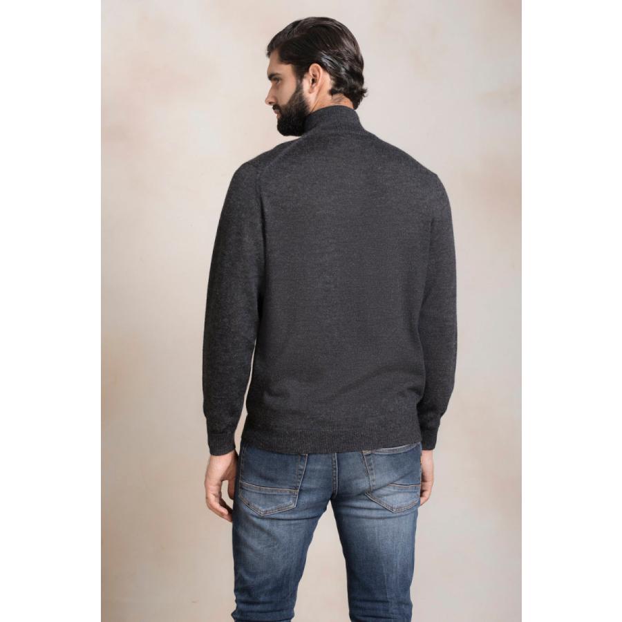 KUNA (クーナ) セーター メンズ ブランド ハーフジップ ニット 長袖