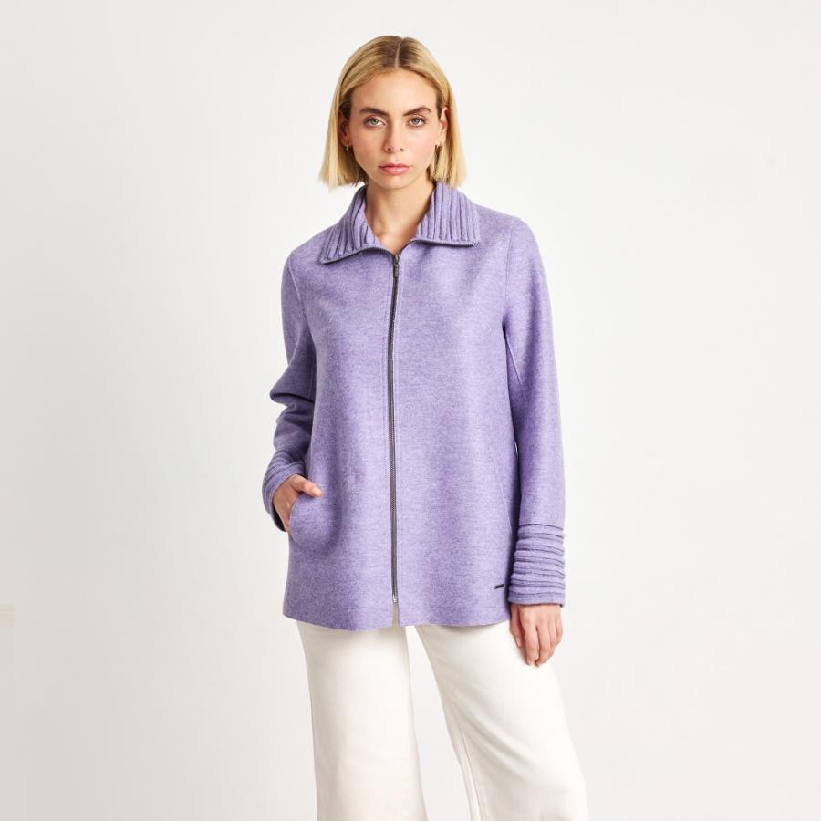 KUNA アルパカ60% ウール40％ ショートコート WALDORF COAT オーキッド 