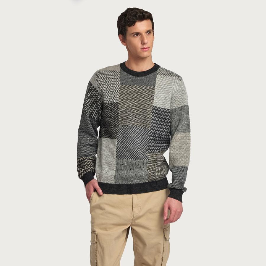 KUNA ベビーアルパカ 100% セーター WILFRED SWEATER グレー サイズM 