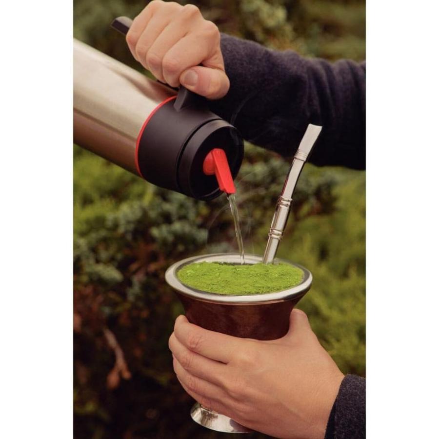 アルゼンチン直輸入 本格マテ茶スターターセット ひょうたん製茶器＋「ROSAMONTE SUAVE」1kg ＋専用ストロー(ボンビージャ) 240ml ステンレス ストロー付き 茶器 茶器セット ボンビージャマテ茶