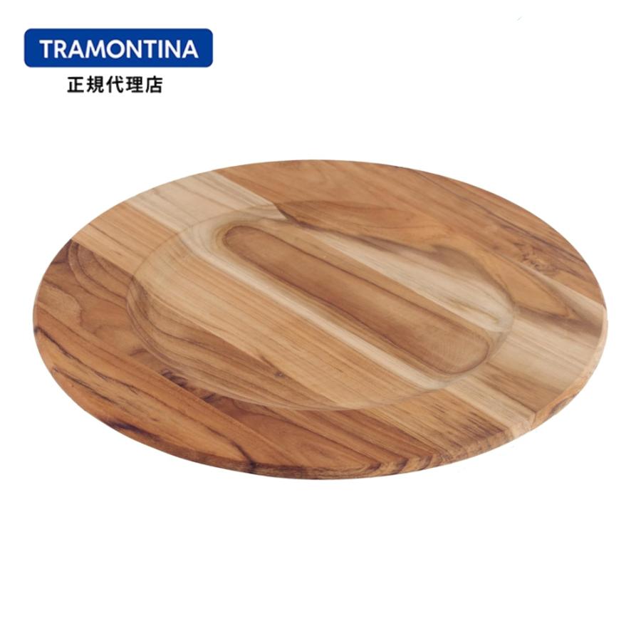 TRAMONTINA 【抗菌】 木製 ラウンドトレイ 直径33cm CHURRSCO トラモンティーナ