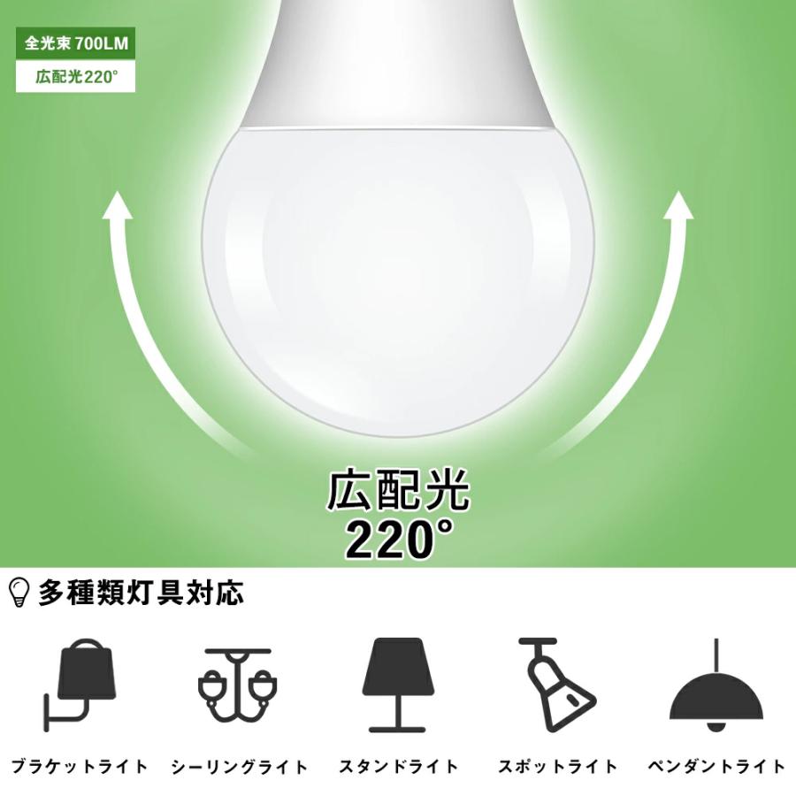 共同照明 LED電球 E26 50W形相当 LED電球 広配光 700lm 一般電球