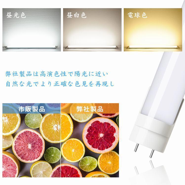 LED蛍光灯 40w形 直管 防虫 蛍光灯 led グロー式工事不要 昼光色 昼白色 電球色 120cm 1198mm G13 40W型 PL保険付 ベースライト 天井照明(GT-RGD-18W120)｜kyodo-store｜07