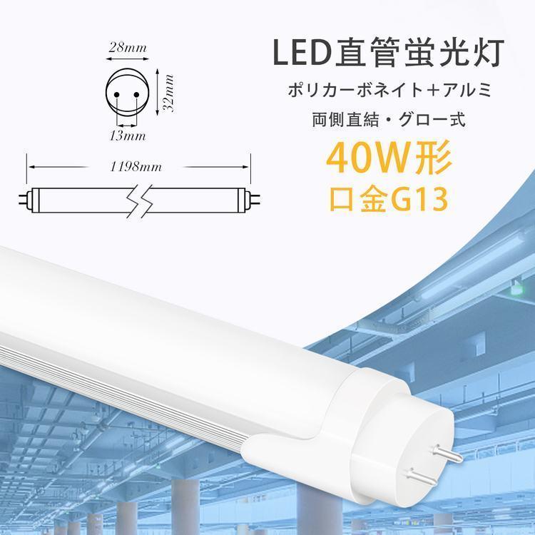 LED蛍光灯 40w形 直管 防虫 蛍光灯 led グロー式工事不要 昼光色 昼白色 電球色 120cm 1198mm G13 40W型 PL保険付 ベースライト 天井照明(GT-RGD-18W120)｜kyodo-store｜08