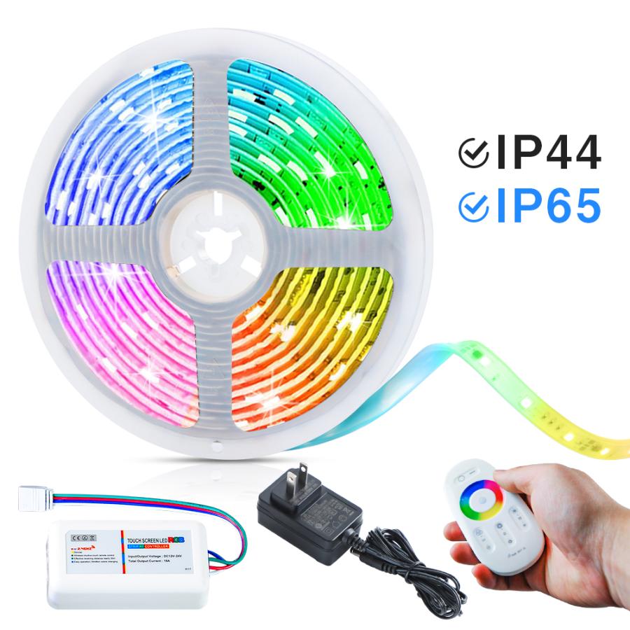 Ledテープ 5m 26万色 防水 無線式 調光 調色 リモコン操作 マルチカラー Led 間接照明 看板照明 Ledテープライト Gt Set5050rgb 150p Ip65 4a Cn2 共同照明 通販 Yahoo ショッピング