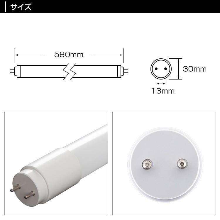 LED蛍光灯 ベースライト 20w形 蛍光管 直管 防虫グロー式工事不要 昼白色 昼光色 58cm G13 1200lm 相当 玄関照明 門灯 t8 PL保険付｜kyodoled｜07