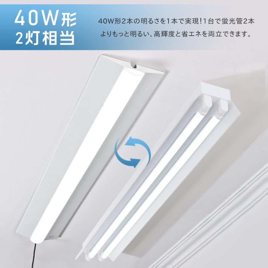 逆富士型 LEDベースライト 40W形 2灯相当 昼白色 5500lm 直管LED 逆富士型 LEDベースライト 40W形 2灯相当 昼白色 5500lm 直管LED