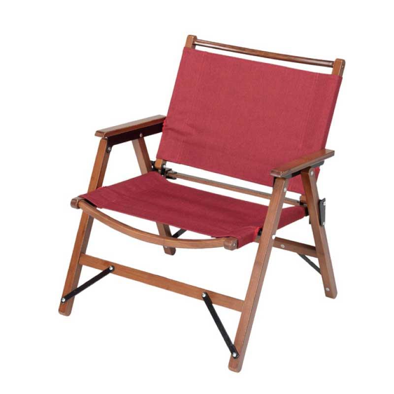 BUNDOK バンドック (BD-114RD) ロースタイルチェアBAMBOO レッド 