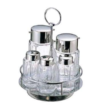 卓上小物・調味料入れ セット ♯80 五本立 カスターセット(正油さし