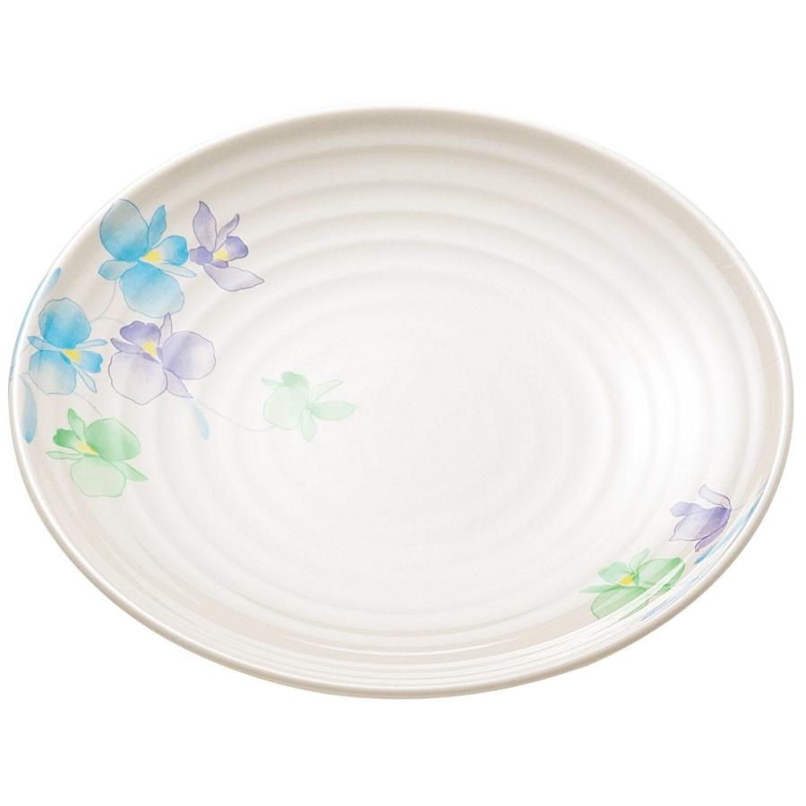 メラミン すみれ 丸皿・大 (225×H28mm) エンテック/ENTEC[VO-12] 業務