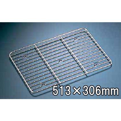 18-8 ステンレス 角バットアミ 4枚取用（513×306mm） 業務用バット用網