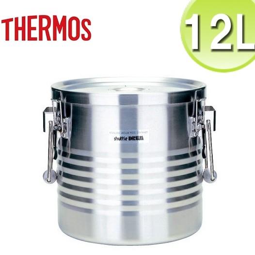 THERMOS/サーモス　高性能保温食缶　シャトルドラム　12L　JIK-W12(手付/オールステンレス)18-8真空断熱容器 業務用フードコンテナー　(9-0196-0204)｜kyoeinet