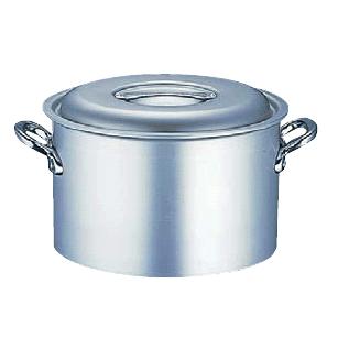 半寸胴鍋 送料無料 (ふた付き)：42cm エコクリーン アルミ　マイスター半寸胴鍋(本体内面ゼロクリア2コート加工)42cm　(9-0032-0209)