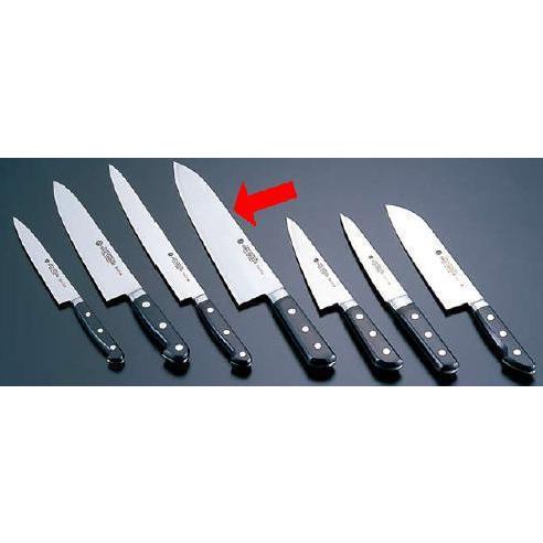 送料無料 包丁・ナイフ 堺孝行作　グランドシェフシリーズ 洋出刃（両刃）包丁　24cm　(1-0316-1902)
