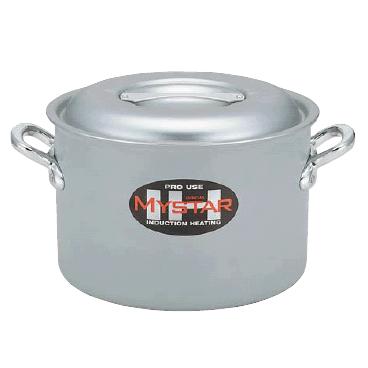 IH対応 半寸胴鍋 (ふた付き)：30cm 業務用マイスターIH半寸胴鍋30cm　(9-0029-0205)