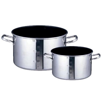 IH対応 半寸胴鍋 33cm パワー・デンジα(アルファ)半寸胴鍋 目盛付(ふた無)33cm　(9-0012-0205)