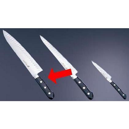 送料無料 包丁・ナイフ 堺　菊守　サーモン型包丁 牛刀サーモン（両刃）　27cm　(9-0314-1603)