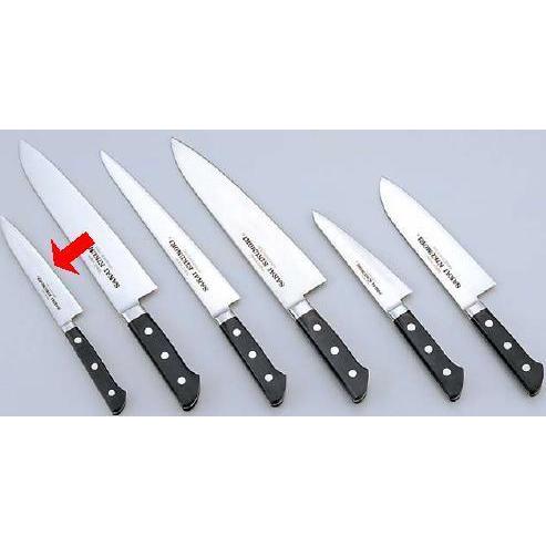 包丁・ナイフ 堺菊守SKKバナジウム鋼包丁（口金付）　ペティナイフ　（両刃）　18cm　(1-0314-0903)