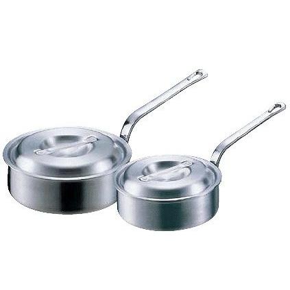 アルミ DON 片手浅型鍋 21cm (蓋付) 業務用鍋 片手鍋 片手付き なべ 炒め鍋 AKAO 飲食店 給食 施設 厨房 (1-0031-0603)