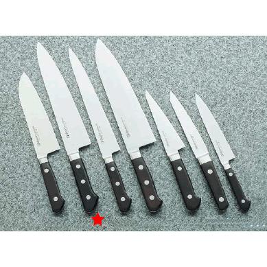 送料無料 包丁・ナイフ 刃とツバが一体で衛生的！ ミソノ・ステンレスモリブデン鋼包丁　牛刀（両刃）No.517　36cm (9-0312-0208)