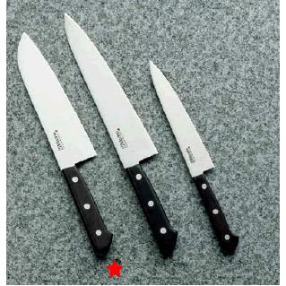包丁・ナイフ ミソノモリブデン鋼（ツバナシ）包丁 三徳包丁（両刃）No