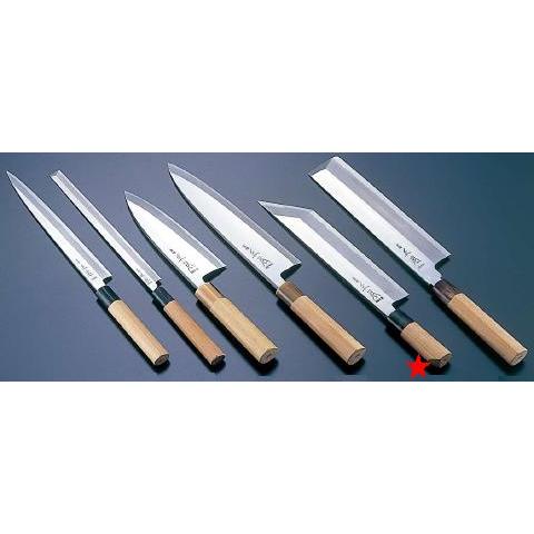送料無料 包丁・ナイフ 正本 本霞・玉白鋼 鰻サキ 包丁（片刃） 24cm