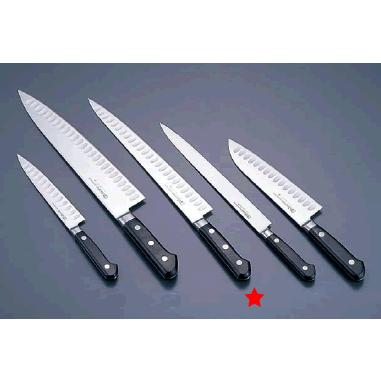 送料無料 包丁・ナイフ ミソノモリブデン鋼サーモン包丁 筋引サーモン（両刃）No.528　24cm (9-0312-1301)