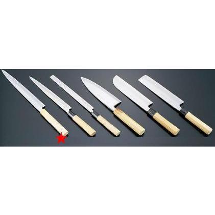 8.新品 未使用 堺剱菊水 さしみ包丁 正夫 青一鋼 本霞研ぎ 27cm 楽天