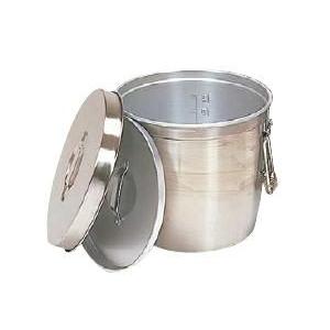 送料無料 食缶・給食道具 15L 中ふた式　二重食缶　237-A　φ320×H290mm　(1-0193-0701)