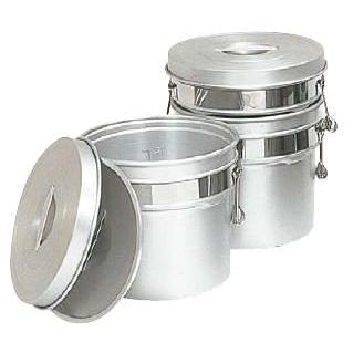 送料無料 食缶・給食道具 14L アルマイト　段付二重職間　249-R　（320×H297mm）　(1-0193-0505)
