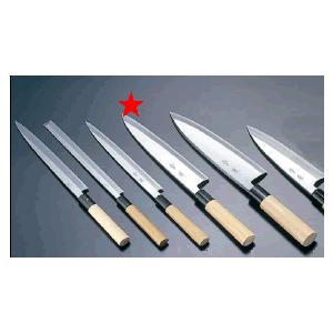 包丁・ナイフ 中霞・玉白鋼 雪藤　身卸包丁　（片刃）　21cm　(1-0298-1202)