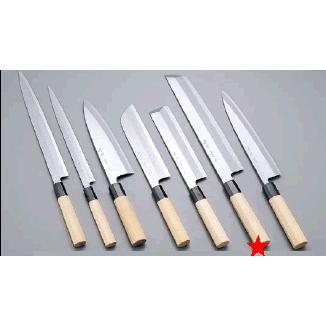 送料無料 包丁・ナイフ 堺實光 紋鍛 （青鋼） 骨切（片刃）包丁 30cm
