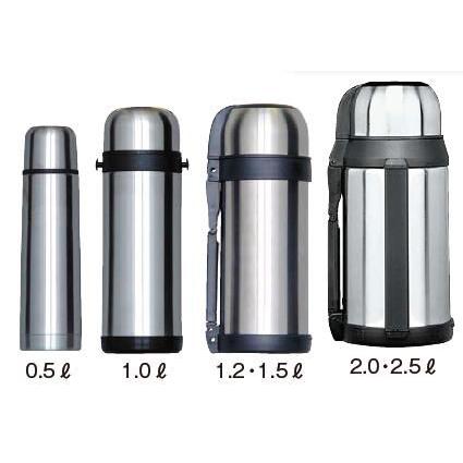 水筒保温・保冷両用！魔法瓶 大きな氷も入るワイドな広口 18-8