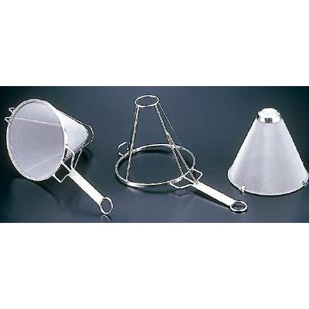 スープ漉し・シノア ステンレス　替網式ホテル用スープ漉し（シノア）　30cm　（18-8アミ・50メッシュ）　(9-0442-0103)