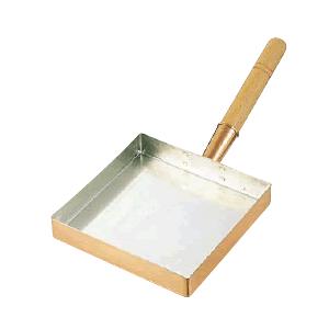 たまご焼器 銅　玉子焼　関東型　18ｃｍ　（180×180×33ｍｍ）　(1-0548-0102)