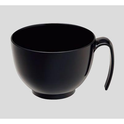 Daiwa|プラスチック食器|持ちやすい|病院|施設 10点セット 取っ手付きどんぶり　黒(Ф127×158×H89mm・730ml)　(台和)[HS-N37-BK]