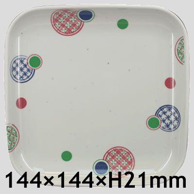 今季ブランド Daiwa|プラスチック食器|メラミン製|社員食堂|飲食店 14cm主菜皿　小手毬(144×144×H21mm)　(台和)[KW-14-KT] 10点セット 皿