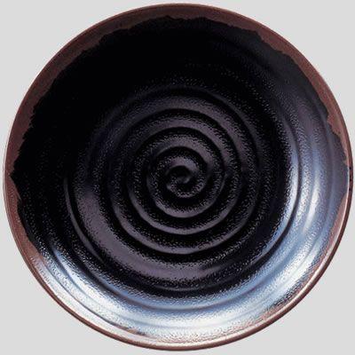 Daiwa|プラスチック食器|メラミン製|社員食堂|飲食店 10点セット 丸皿・中 天目(Φ228×H32mm) (台和)[YD-13-TM]