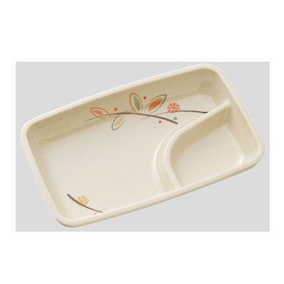 Daiwa|プラスチック食器|メラミン製|社員食堂|飲食店 10点セット 仕切付角皿　明日香(192×124×H32mm)　(台和)[YH-601-AS]