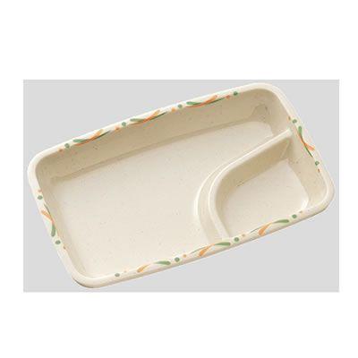 Daiwa|プラスチック食器|メラミン製|社員食堂|飲食店 10点セット 仕切付角皿　プレアリー(192×124×H32mm)　(台和)[YH-601-PU]