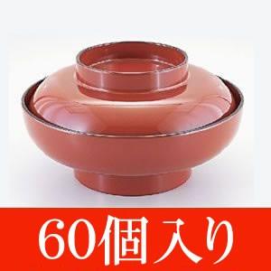 60個入 ABS製 5.5寸えびす丼 朱内朱天黒（身・蓋セット）（φ165×96）60個（451-581-80）