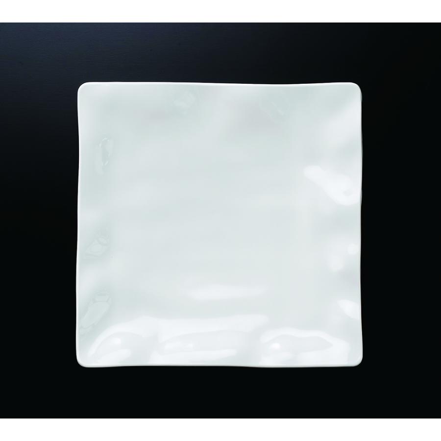 メラミン 41cm波渕角盛皿  白(410×410×H55mm) 福井クラフト[ML1-41-2] 丈夫なプラスチック 業務用メラミン製食器の画像