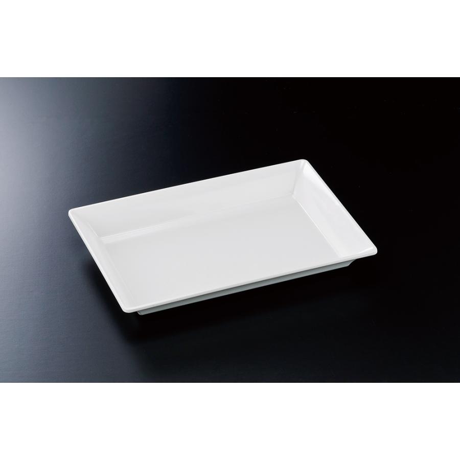 メラミン 50cm渕付長角盛皿  白(495×345×H60mm) 福井クラフト[ML1-44-8] 丈夫なプラスチック　業務用メラミン製食器