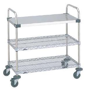 代引不可 メーカー直送 送料無料 UTTカート1型　NUTT1-S　（759×461×H963mm）　キャスター径φ100　(1-1240-0405)